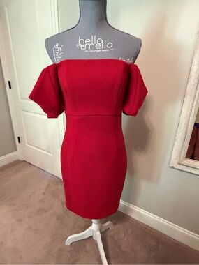 Elliatt Off Shoulder Red Cocktail Dress